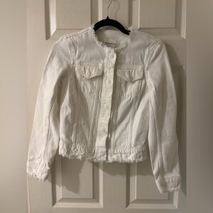 Club Monaco Women's White Jean Jacket